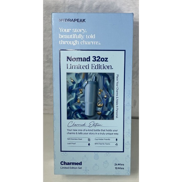 Hydrapeak Nomad 32oz Limited Charmed Edition Water Bottle Blue Charms Fruit NEW - Picture 6 of 6